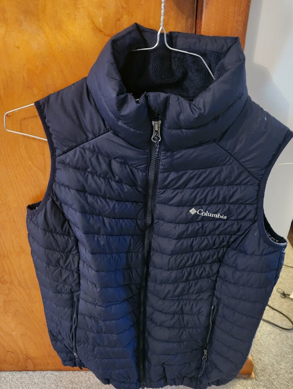 Women's Columbia Dark Blue Puffer Vest Jacket